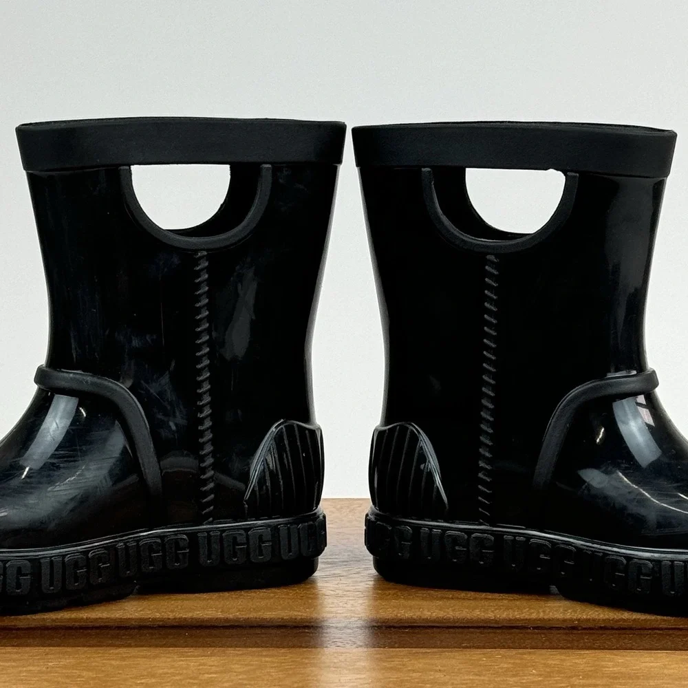 Toddlers‎ Girls Ugg Australia Drizlita Black Waterproof Rain Boots Size 8 C EUC